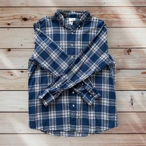 Men's Sonoma XL Long Sleeve Navy/White Plaid Casual Button Down Shirt